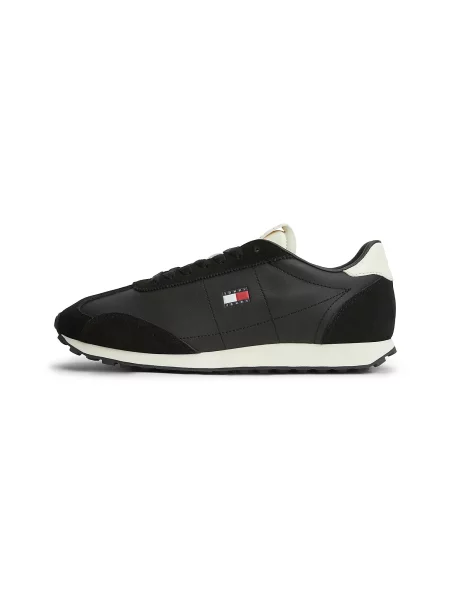 Sneakerși Tommy Jeans retro negru