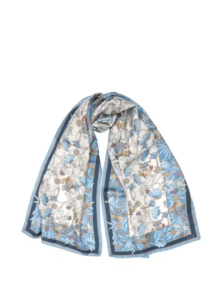 Fular Elizabetta cu model floral cu imagine albastru