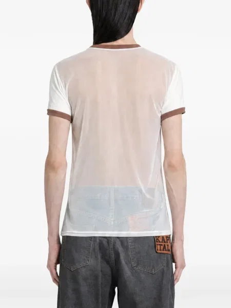 Tricou Kapital cu model leopard alb