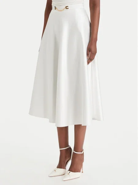 Elisabetta Franchi Fustă midi alb