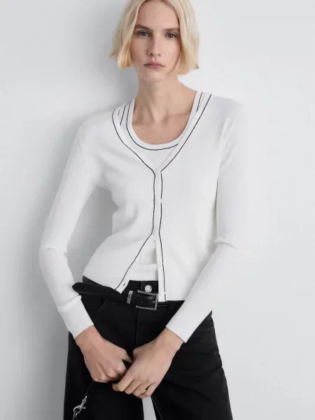 Кардиган MANGO білий