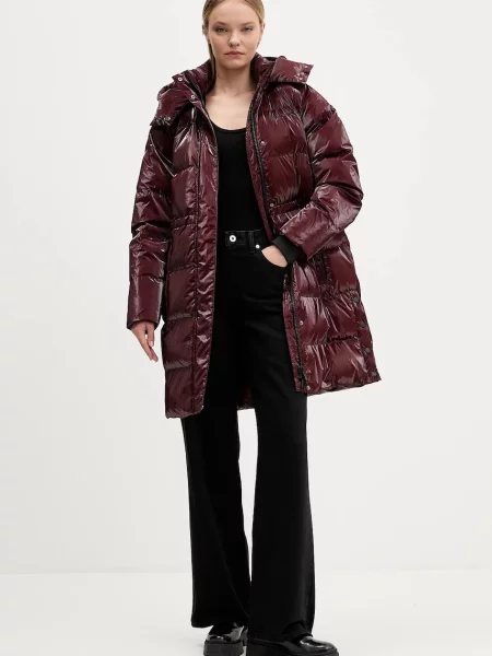 Джинсовая куртка Karl Lagerfeld Jeans бордовая