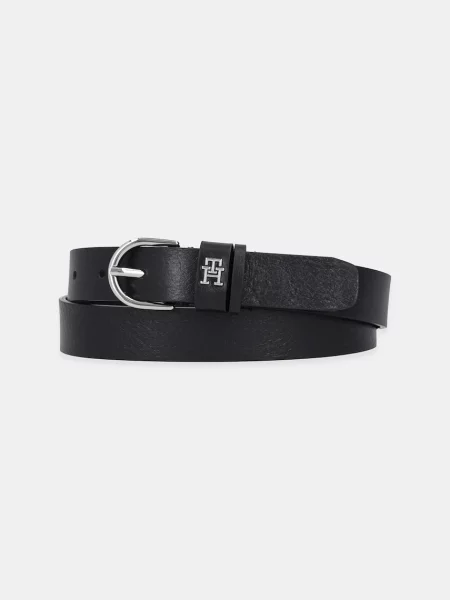 Kožený pásek Tommy Hilfiger dámský černá