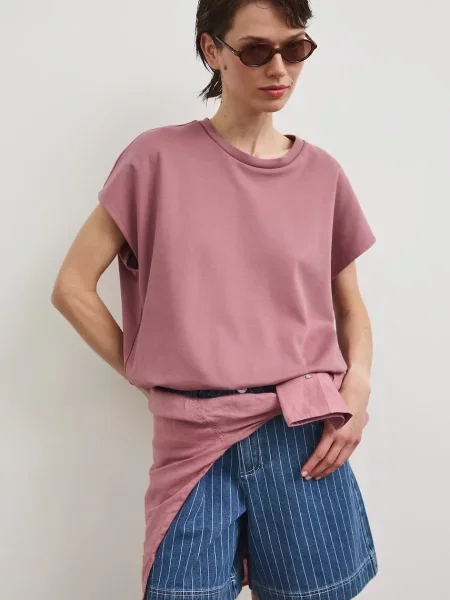 Medicine oversize tričko s růžové