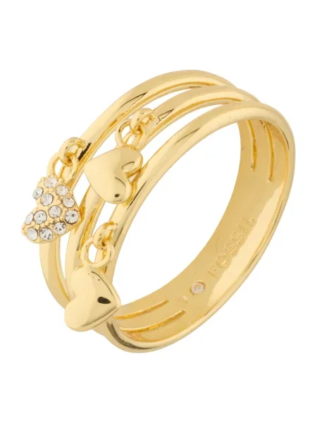 FOSSIL Prstan SUTTON zlata / transparentna