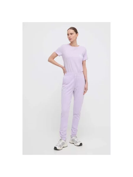 Armani Exchange spodnie fioletowe