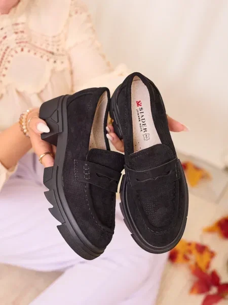 Ажурни мокасини Resti с дантела черно