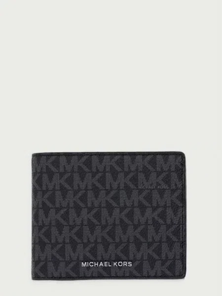 Michael Kors portofel pentru bărbați cu imitație de piele GREYSON negru