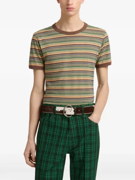 Tricou Marni cu dungi verde