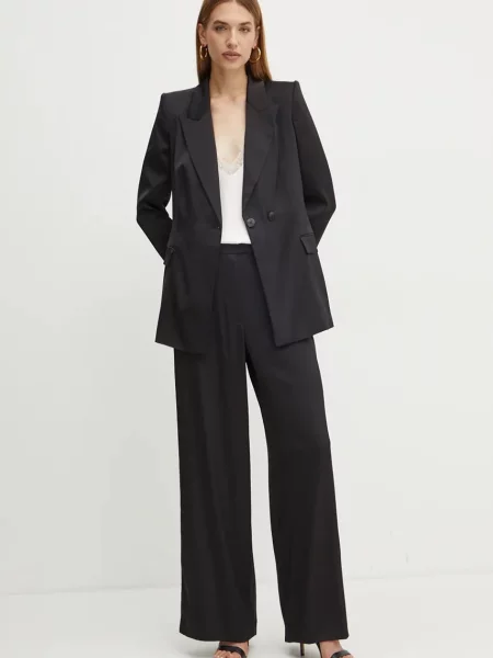 Штани Ivy Oak прямі висока посадка чорний