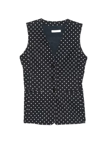 Vestă Max Mara de lână cu buline albastru