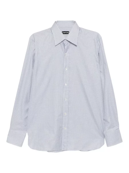 Cămașă Tom Ford în carouri gri