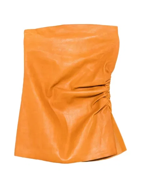 Top Stouls z falbankami pomarańczowy
