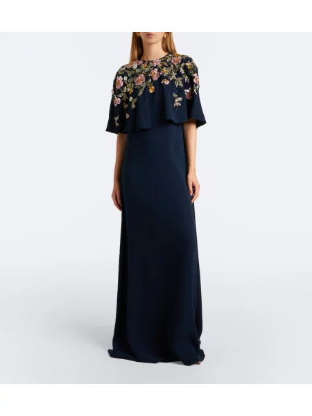 Rochie Oscar De La Renta de mătase albastru