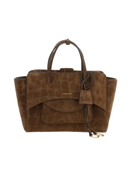 Torebka crossbody Hidesins skórzana brązowa