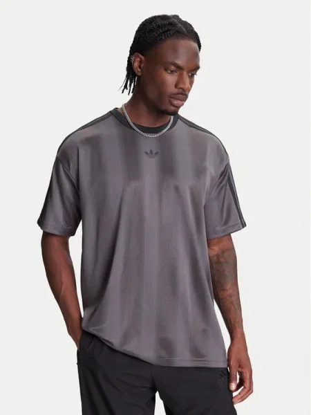 Жакардова тениска Adidas черно