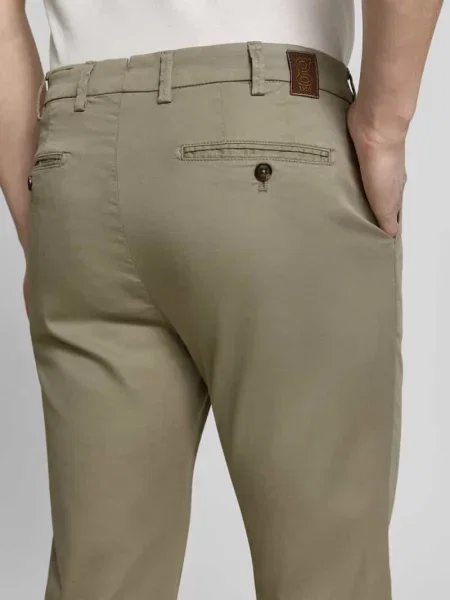 Spodnie o kroju slim fit z wpuszczanymi model Tybalt 5' G1920