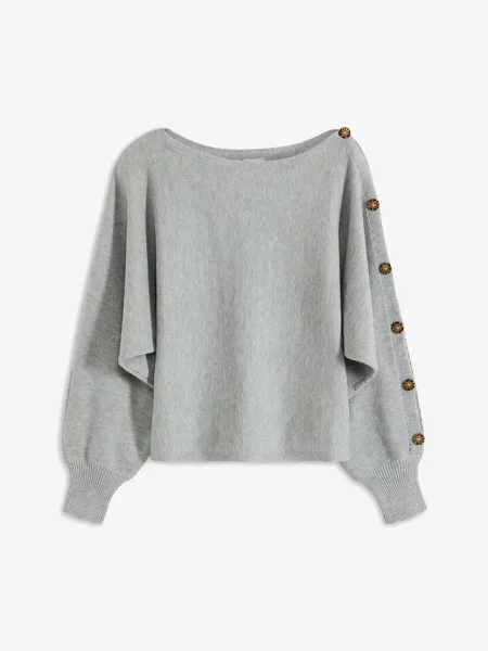 Sweter z ozdobnymi szary