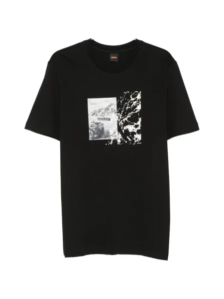 Scurt tricou Boss cu imagine negru