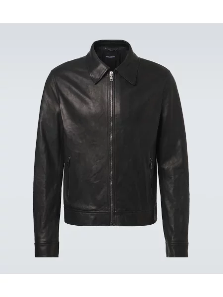 Usnjena jakna Dolce&gabbana črna