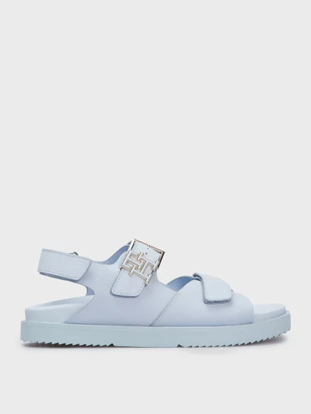 Босоніжки Tommy Hilfiger з нубука блакитні