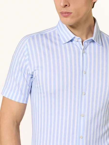 Desoto Košile S Krátkým Rukávem Slim Fit Z Jersey / tmavě modrá bílá