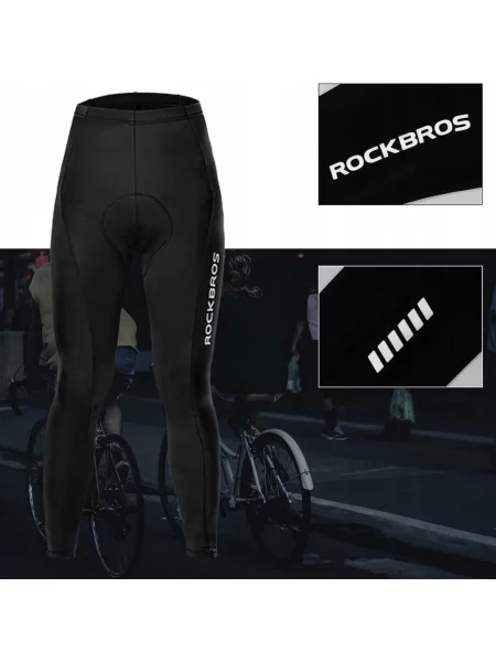 Spodnie rowerowe Rockbros mtb kolarskie z piankową wkładką r. l czarne