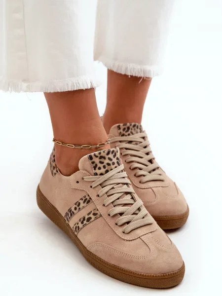 Sneakersy Zazoo zamszowe beżowe