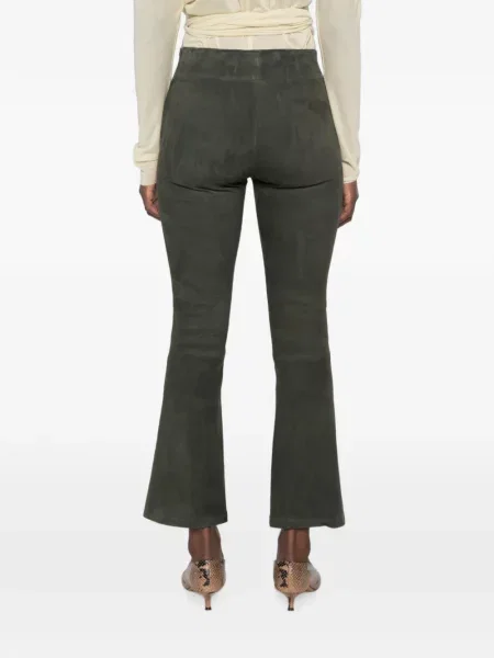 Pantaloni Arma din piele verde