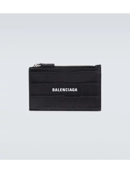 Usnjena denarnica Balenciaga Cash bela