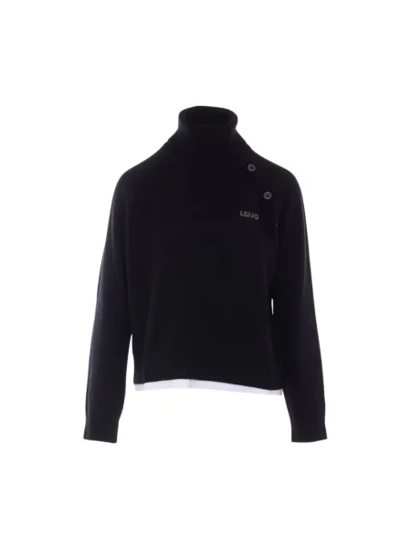 Sweter z golfem Liu Jo do golfa czarny