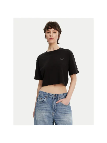 Tommy Jeans Póló Relaxed Fit fekete