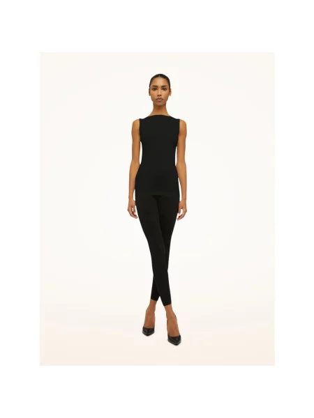 Top Wolford z dekoltem w łódkę czarny