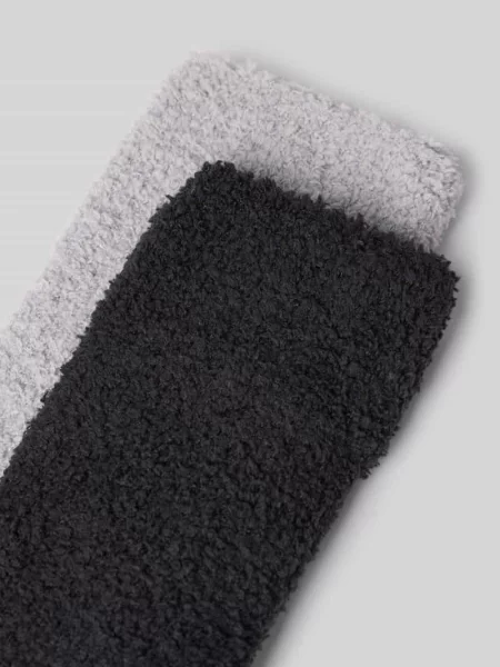 Skarpety z elastycznym pasem model ‘Socks cosy sustainable’ w zestawie 2 szt. Camano czarne