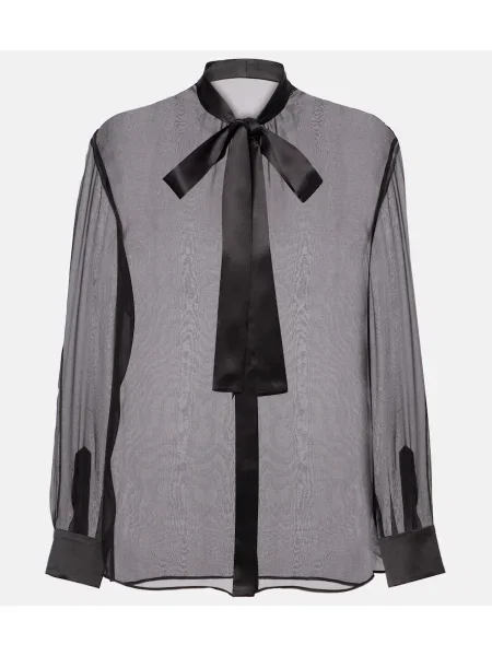 Bluză Dolce&gabbana de mătase negru