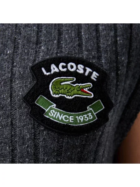 Lacoste Sukienka Slim Fit szara