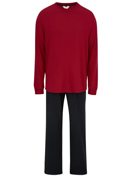 Dagi Dolga pižama antracit bordo