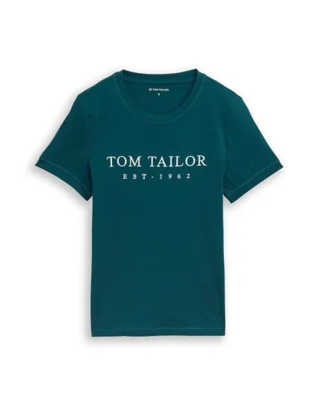 TOM TAILOR Tricou verde deschis alb