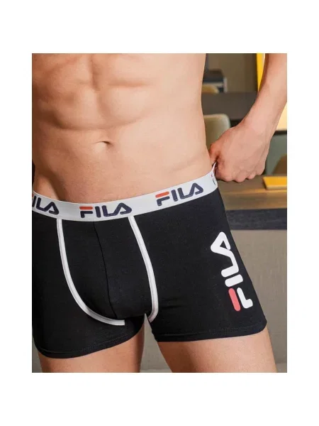 Bokserki Fila Seasonal Logo w kolorze czarnym XL czarne