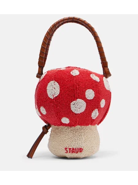 Mała mały torebka Staud z koralikami czerwona
