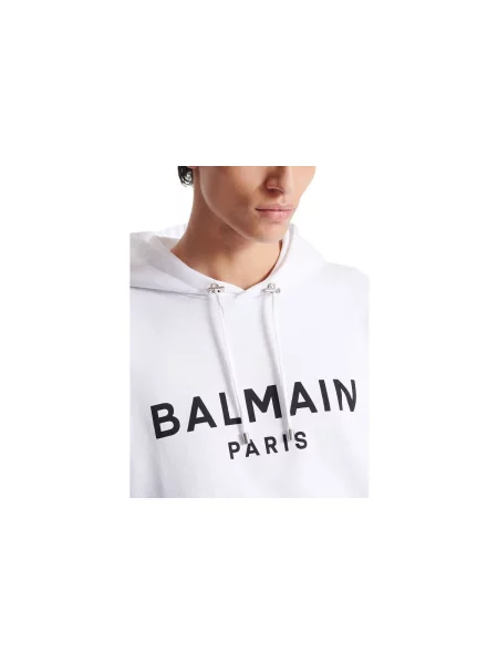 Mikina s kapucí Balmain bílá
