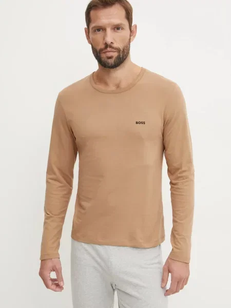 BOSS majica z dolgimi rokavi LSShirtRN 3P Classic Paket 3 kosov črna