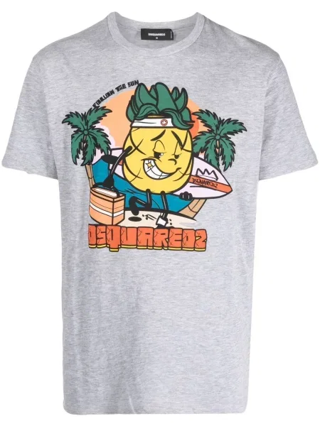 Tricou Dsquared2 cu imagine gri