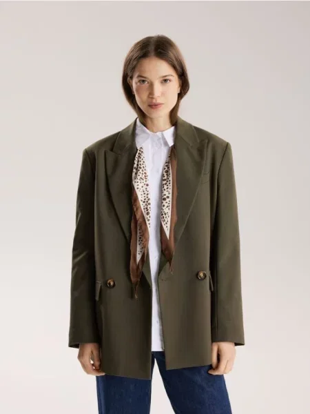 Reserved Шийна хустка з візерунком коричневий