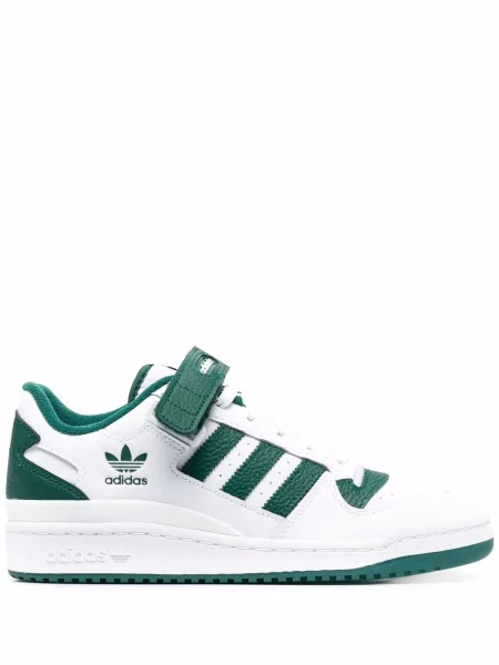 Sneakerși Adidas Forum cu șireturi din dantelă alb