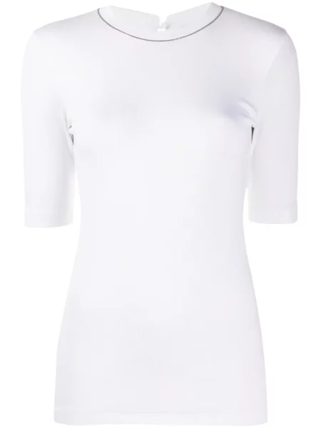 Top Brunello Cucinelli tricotate alb