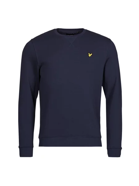 Majica Lyle & Scott zajemalni vrat modra