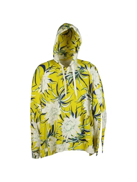 Hanorac cu glugă Valentino Garavani cu model floral cu imagine galben