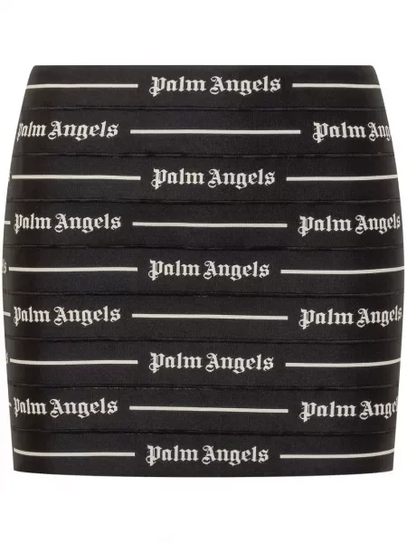 Fusta mini Palm Angels cu imagine negru