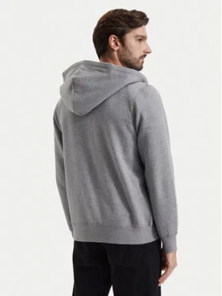 TOMMY HILFIGER Tepláková bunda ESSENTIAL' sivá